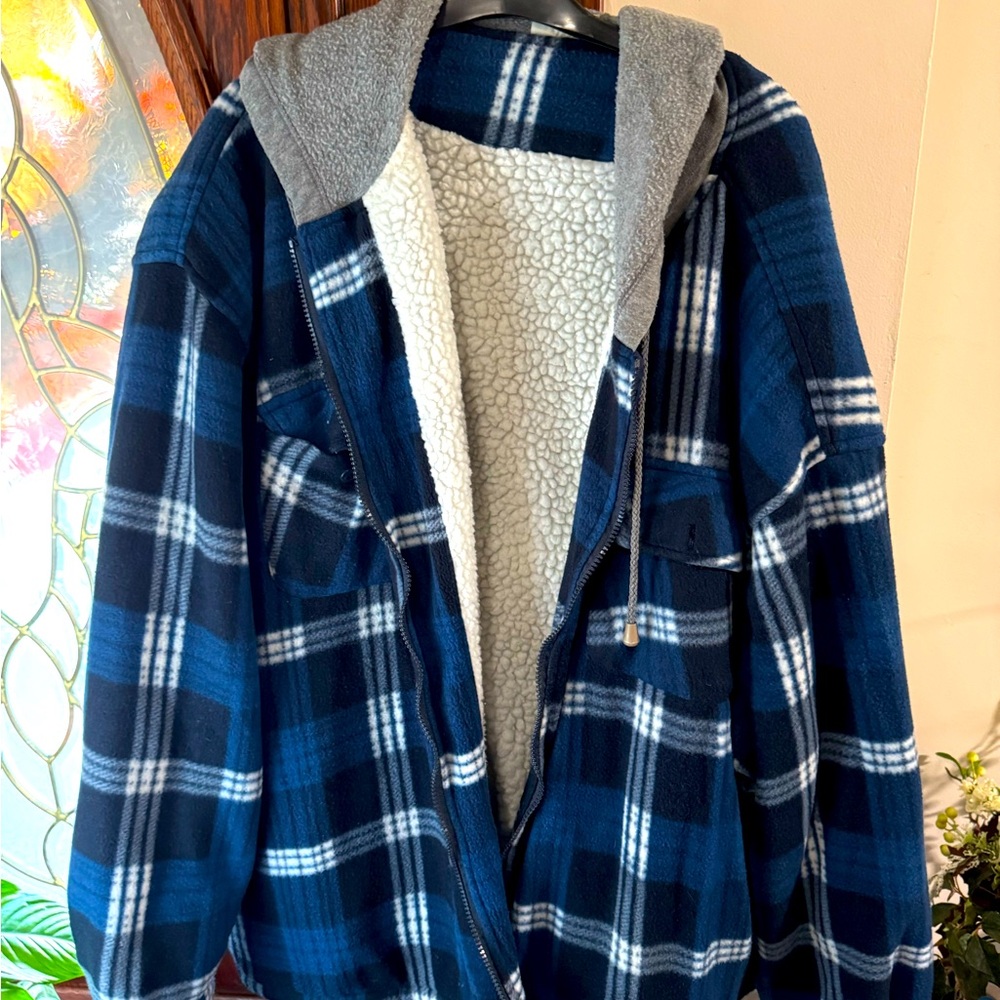 Flannel with Sherpa men’s jacket